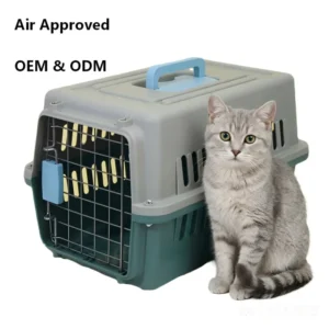 Factory Lightweight Breathable Pet Travel Carry Cage Portable Plastic Outdoor Airline Cage for Dogs Cats