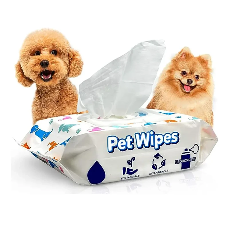 Factory Low Price Pet Wipes Hypoallergenic Easy to Use for Dog and Cat Cleaning and Deodorizing Wet Grooming Wipes