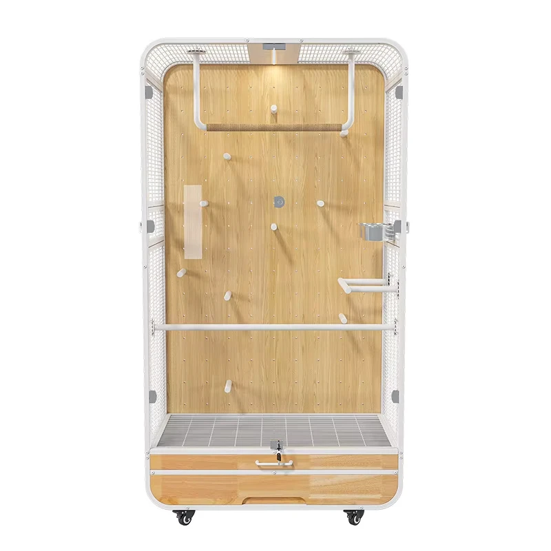 Factory Luxury Large Indoor Bird Villa Cage 180cm with Glass Front Design for Parrot Cockatiel Macaw Aviary