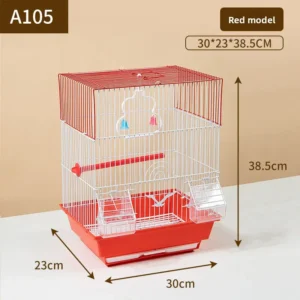 Factory Luxury Metal Pet Bird Breeding Cage with Plastic Tray for Parrot Budgerigar Finch Cockatiel Peony Design
