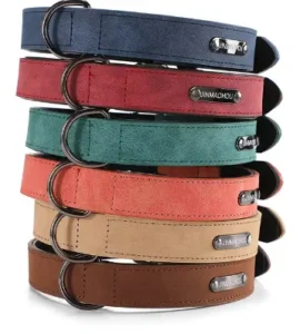 Factory Manufacture Customizable Logo Adjustable Leather Dog Collar