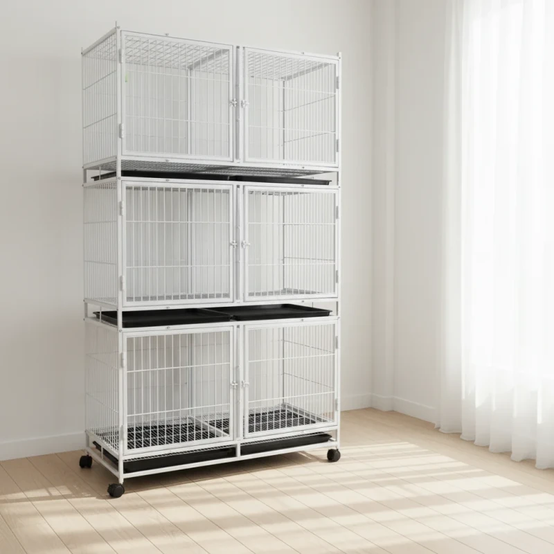 Factory Multiple Layer Heavy Duty Metal Breeding Cage Square Tube Steel Wire Dog Cage Cat Cage Large Space