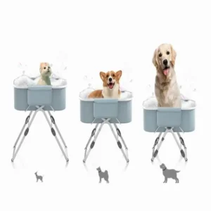 Factory New Design for Medium Dog Cat Tub Foldable Pet Bath Tub Animal Accessories Pet Bath Stand Blue