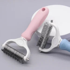 Factory New Double Sided Pet Deshedding Brush Metal Comb Grooming Blade for Dog Cat Fur Hair Removal Tool