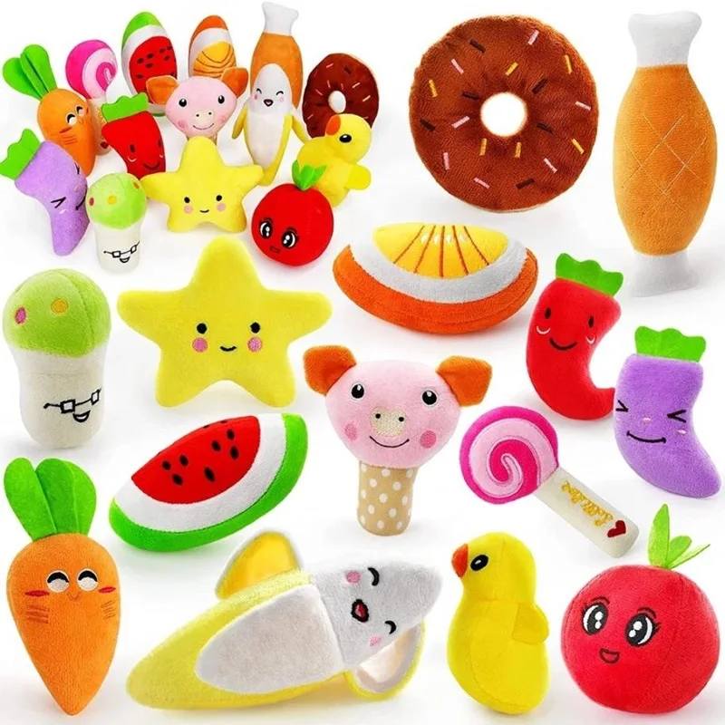 Factory New Plush Waterproof Eco friendly Funny Dog Interactive Squeaky Bite Resistant Pet Toys for Chewing