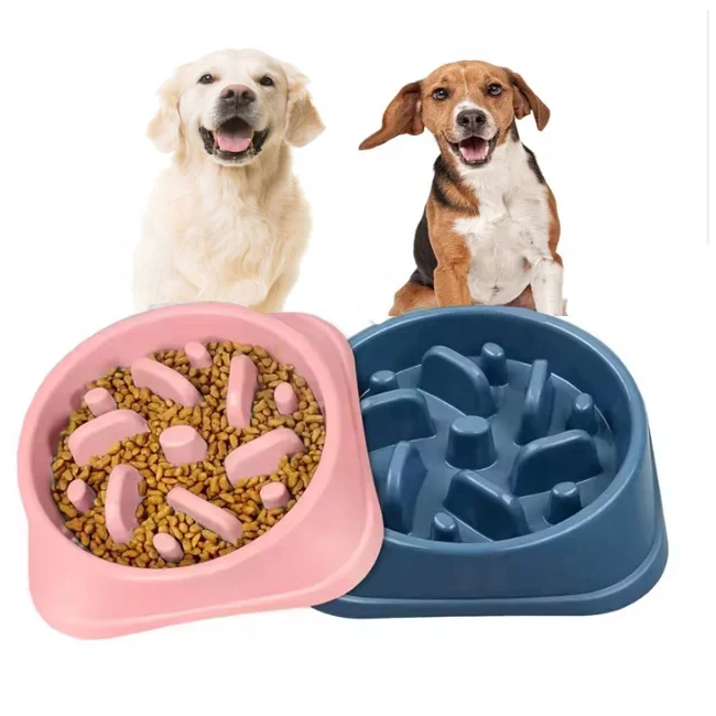 Factory Non-slip Plastic Pet Slow Feeder Dog Slow Food Bowl