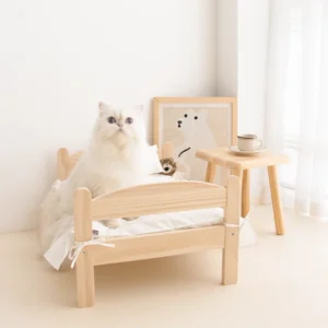 Factory OEM ODM Customized Comfortable Pet Wooden Dog Cat Bed