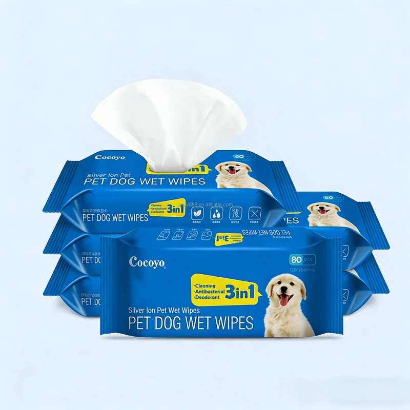 Factory OEM ODM Pet Wet Wipes Degradable Natural Plant Fiber Pure Daily Care Non Stimulating