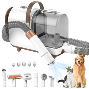 Factory OEM Professional Pet Hair Dryer Vacuum Suction Dog Cat Grooming Brush Low Noise Electric Vacuum Cleaner Pet Grooming Kit