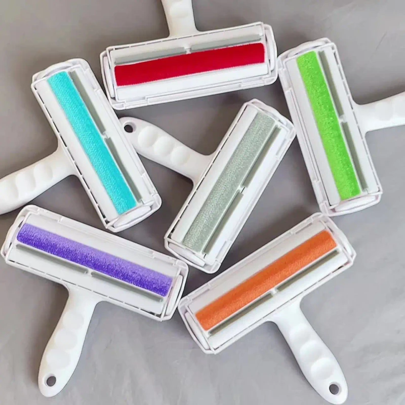 Factory Pet Grooming Products Two way Reusable Cat Pet Hair Remover Roller Sticker Pet Remover Brush