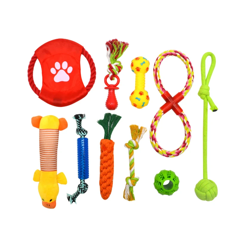 Factory Pet Polyester Rope Toys Interactive Training Endurance Teeth Cleaning Dog Chewing Toy