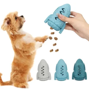 Factory Pet Toys Rocket Shape Interactive Multifunction Rubber Chew Leakage Pet Toy for Dog