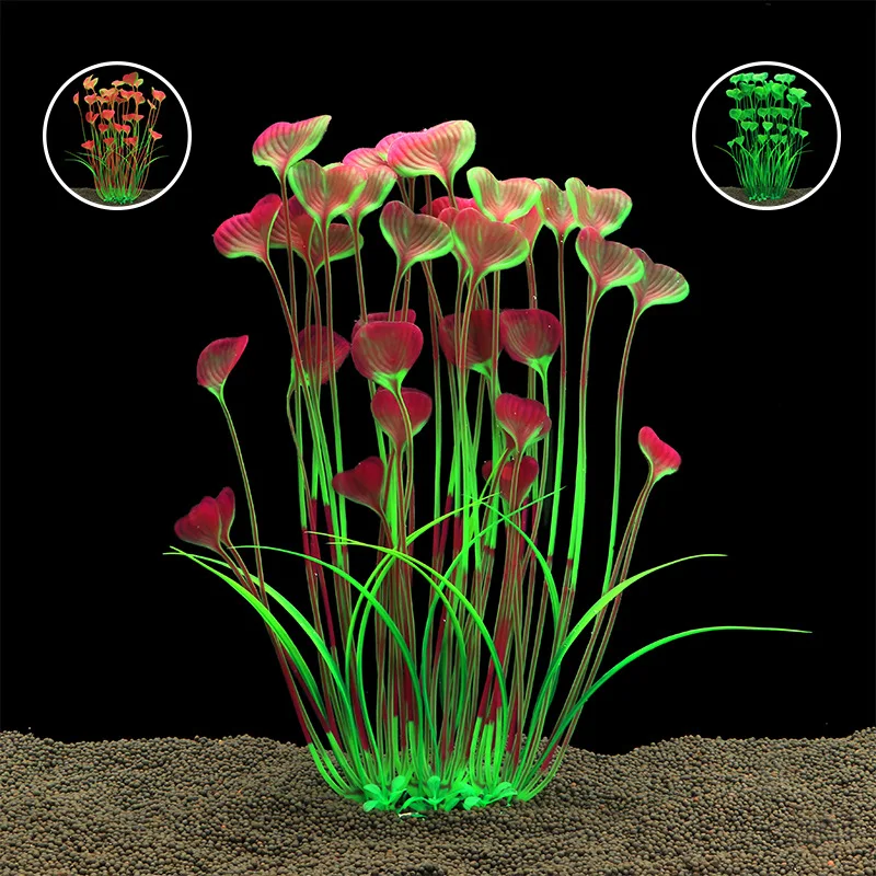 Factory Plastic Aquarium Plant Decoration Simulation Fish Tank Plant Crafts for Living Room Space