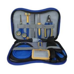Factory Portable Multifunction 8 in 1 Cat Grooming Tool Kit Bag Dog Pet Brush Set