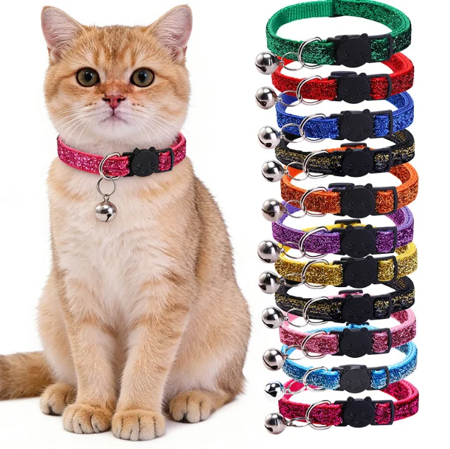 Factory Price Bling Pet Collars Cat and Direct Manufacturer Dog Collars Reflective Adjustable Collar with Bell