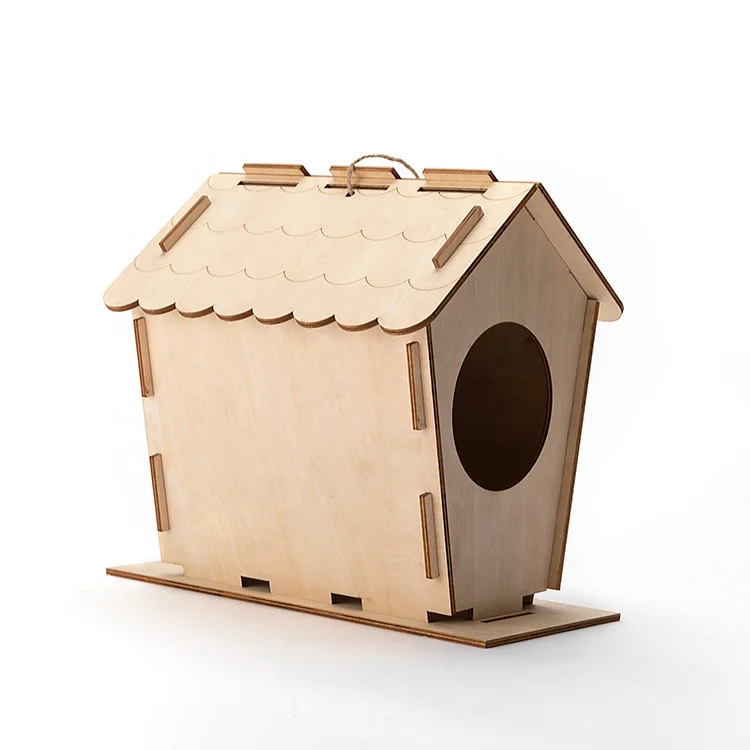 Factory Price Brand New Customized Bird House Supplies Gift Arts Crafts Handmade Wooden Craft