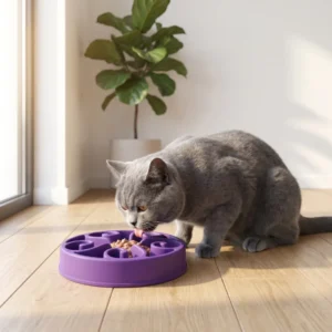 Factory Price Custom Logo Silicone Pet Slow Feeder Bowl Eco Friendly Waterproof Dog Cat Feeding Bowl Multiple Colors Available