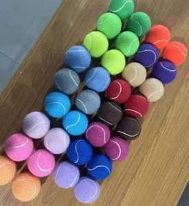 Factory Price Customized logo Multiple Colors Rubber Dog Interactive Chew Toys Pet Tennis Ball for Training logo Dog Ball