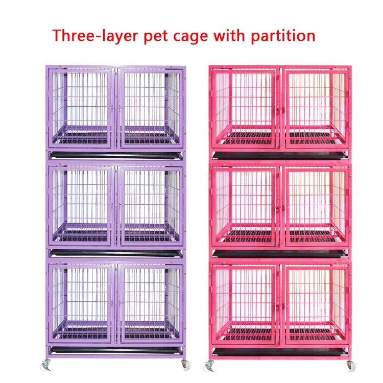 Factory Price Large Breeding Cat and Dog Kennels Cages 3 Layer Cat and Dog Cage