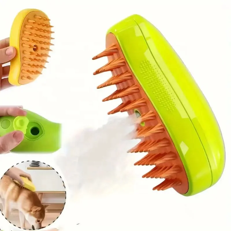 Factory Price Pet Brushes Self Cleaning Steam Cat Brush for Dog Removing Tangled and Loose Hair Cat Steamy Brush
