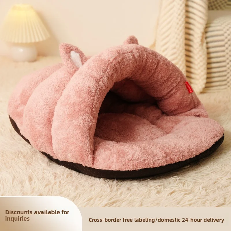 Factory Price Thickened Warm Semi Enclosed Dog House with Non slip Bottom for Home Pet Supplies