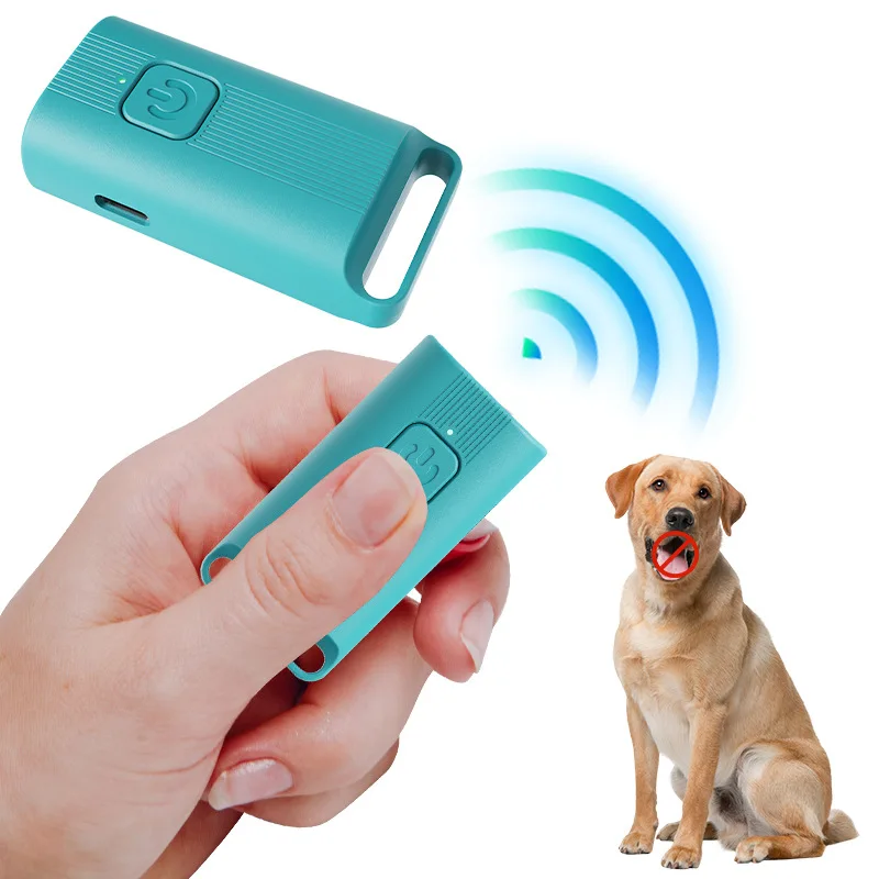 Factory Price Ultrasonic Dog Training Device Rechargeable Bark Control Tool with LED Light Safe & Portable