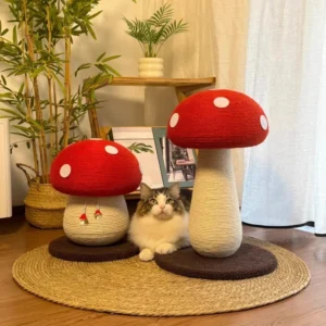 Factory Provide Cat Tree Scratcher Including Mushroom House Cat Climbing Frame for Cats