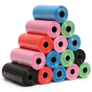 Factory Sales 15pcs Roll Portable Plastic Dog Poop Bags Pet Waste Disposal Supplies