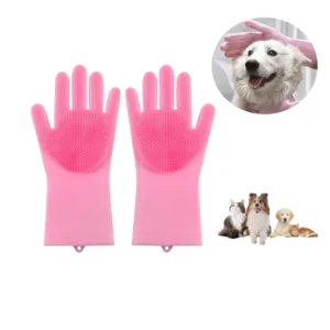 Factory Silicone Hair Removal Gloves for Pet Dog Grooming and Cat Bathing Dish Washing Cleaner for Bathroom Massage