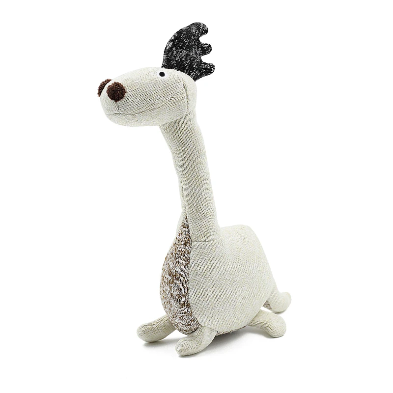 Factory Soft Knit Small Dinosaur Toy Plush Stuffed Dog Toys Squeaky Toys for Pets