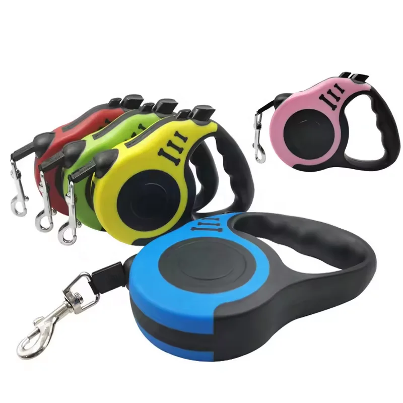 Factory Sold Custom Dog Leash with Durable Sturdy Retractable Feature Pet Product Decorated with Prints and Ribbons