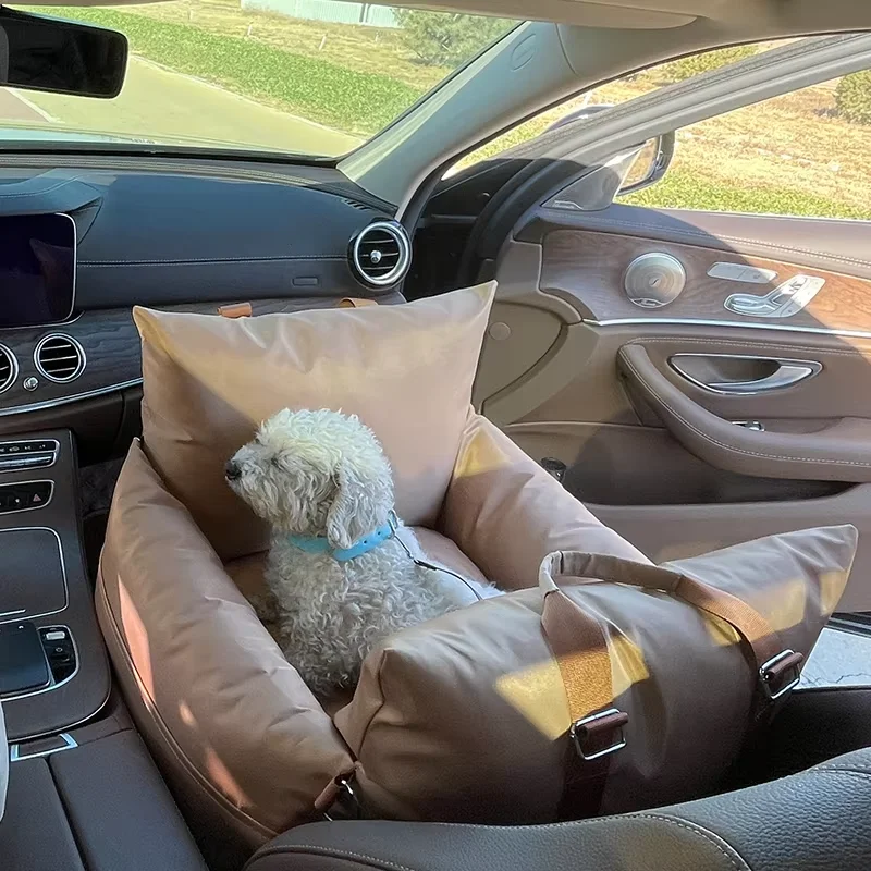 Factory Solid Pattern Eco-Friendly Dog Car Kennel Handy Puppy Riding Safety Seat for Front and Rear Outings Pet Car Bed