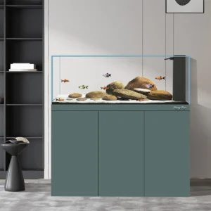 Factory Super White Glass Aquarium Metal Stand Fish Tank Small Reef Saltwater Eco Friendly Energy Saving Living Room Aquarium