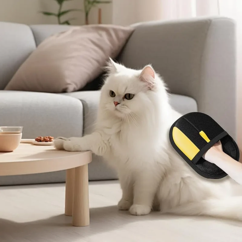 Factory Supplier Pet Static Hair Removal Glove Two Way Brush Sticky Hair Tool for Sofa Pet Grooming Small Animals