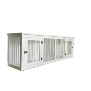 Factory Supply Double Door Kennel Handmade Wooden Dog Crate Wood Pet House Furniture