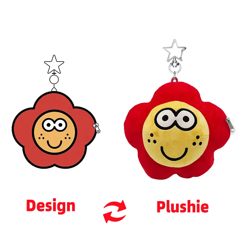 Factory Supply Fashion Cute Stuffed Animal Keychain 10cm Plush Keychain Small Push Toy for Keychain