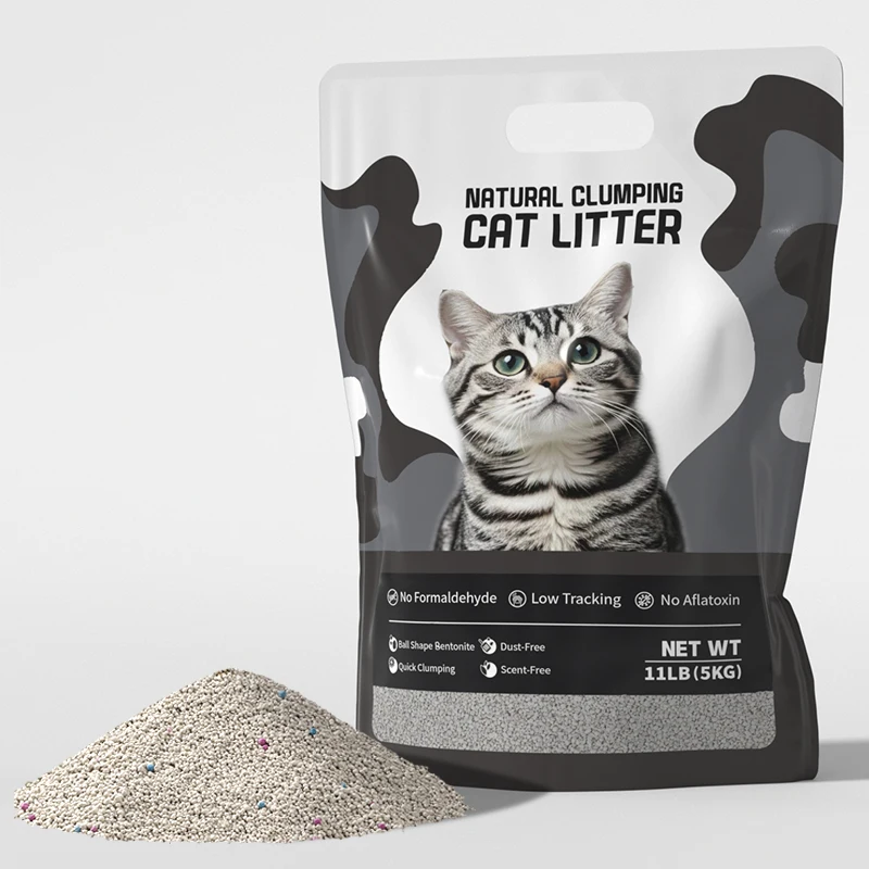 Factory Supply OEM Ecological Natural Strong Clumping Cat Litter Pet Product Dust Free Natural Bulk Bentonite Cat Litter
