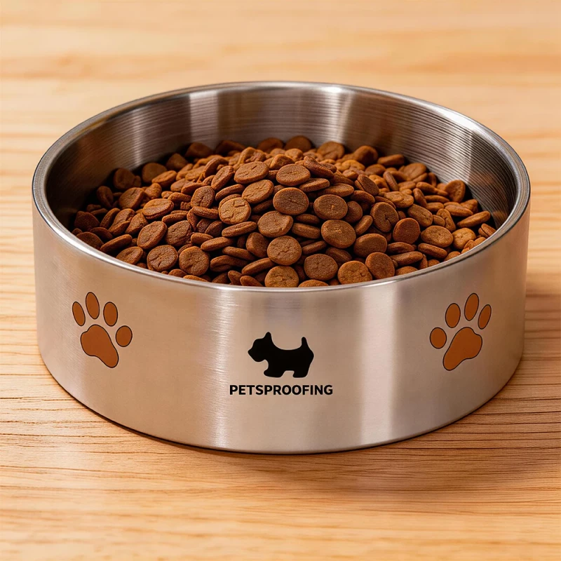 Factory Supply Stainless Steel Pet Bowls and Feeders Rounded Shape Eco-Friendly Nonslip Dog Food and Water Bowl