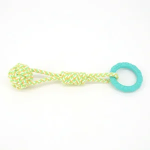 Factory Supply TPR Chew Ring and Rope Tug Dog Toy Durable Interactive Puppy Teething Chew Aggressive Chewers