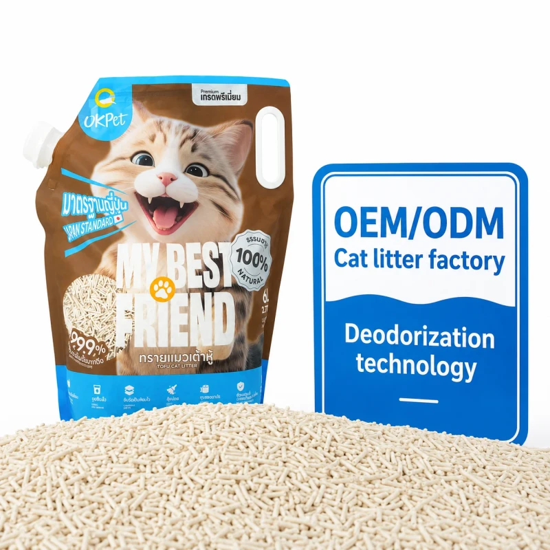 Factory Tofu Cat Litter Milk Scented Natural Biodegradable Flushable Eco Friendly Strong Clumping Non Stick Absorbent Low Dust