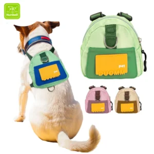 Fashion Adjustable Dog Cats Solid Polyester Blend Backpack Factory Dog Treat Bag Carrier Outdoor Travel Walking Dog