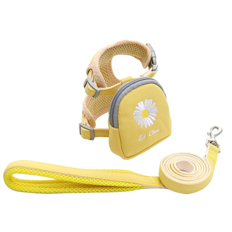 Fashion Comfortable High Quality Small and Medium Pet Accessories Dog Harness Leash with Bag