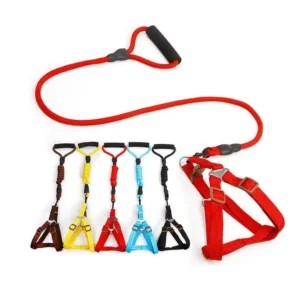 Fashion Dog Harness Luxury Adjustable No Pull Pet Dog Leash Collar Harness Set