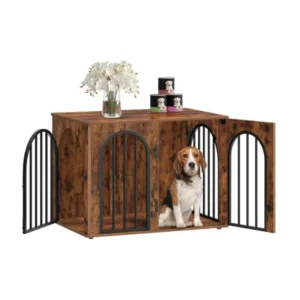 Fashion Dog Pet Cages Houses Cozy Stylish Sturdy Durable Iron & Wood Design Creates Warm Home Atmosphere