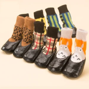 Fashion Dog Socks Customized Logo Anti Slip Outdoor Waterproof Large Pet Dog Socks Dog Boots