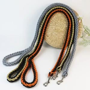 Fashion Durable Pet Dog Leash Large Medium Sized Luxury Braided Rope Dog Leash