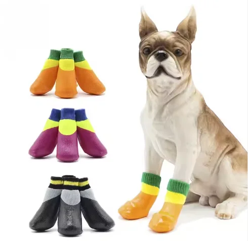 Fashion Pattern Warm Winter Pet Non slip Sock for Dog Design Both Side Grip Anti-slip Pet Shoes & Socks