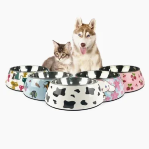 Fashion Printed Customize Dog Feeder Bowl Stainless Steel
