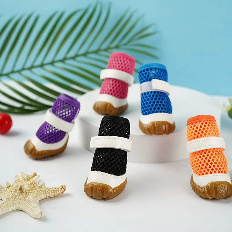 Fashion Small Poodle Breathable Mesh Pet Dog Shoes for Large Dog Socks Summer