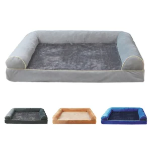 Fashionable Orthopedic Sofa Pet Bed for Large Dogs All Season Waterproof Chew Resistant Rectangle Furniture with Washable Cover